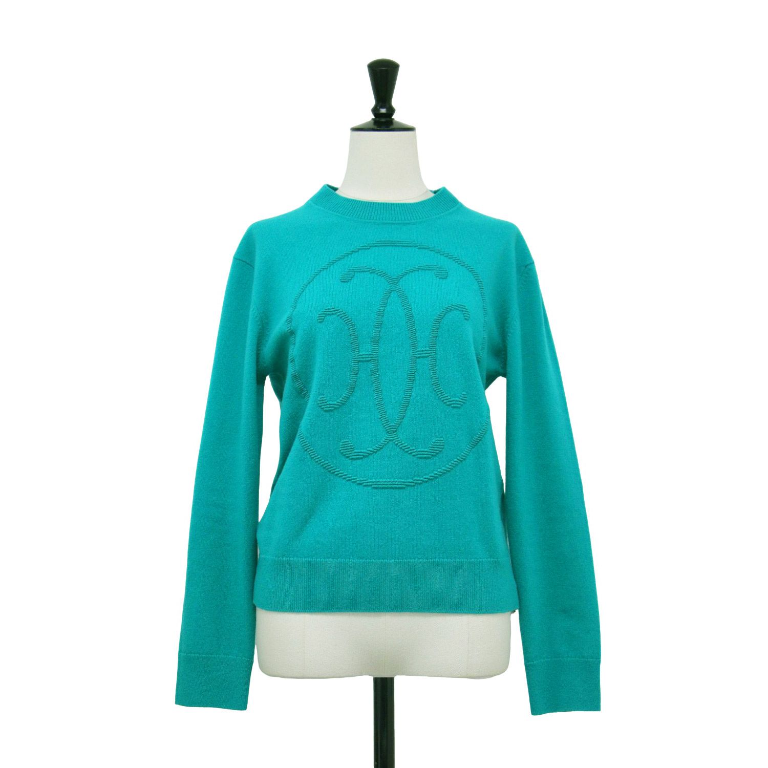 HERMES エルメス ニット グリーン サイズ:38(M) | 24秋冬 Hリフト