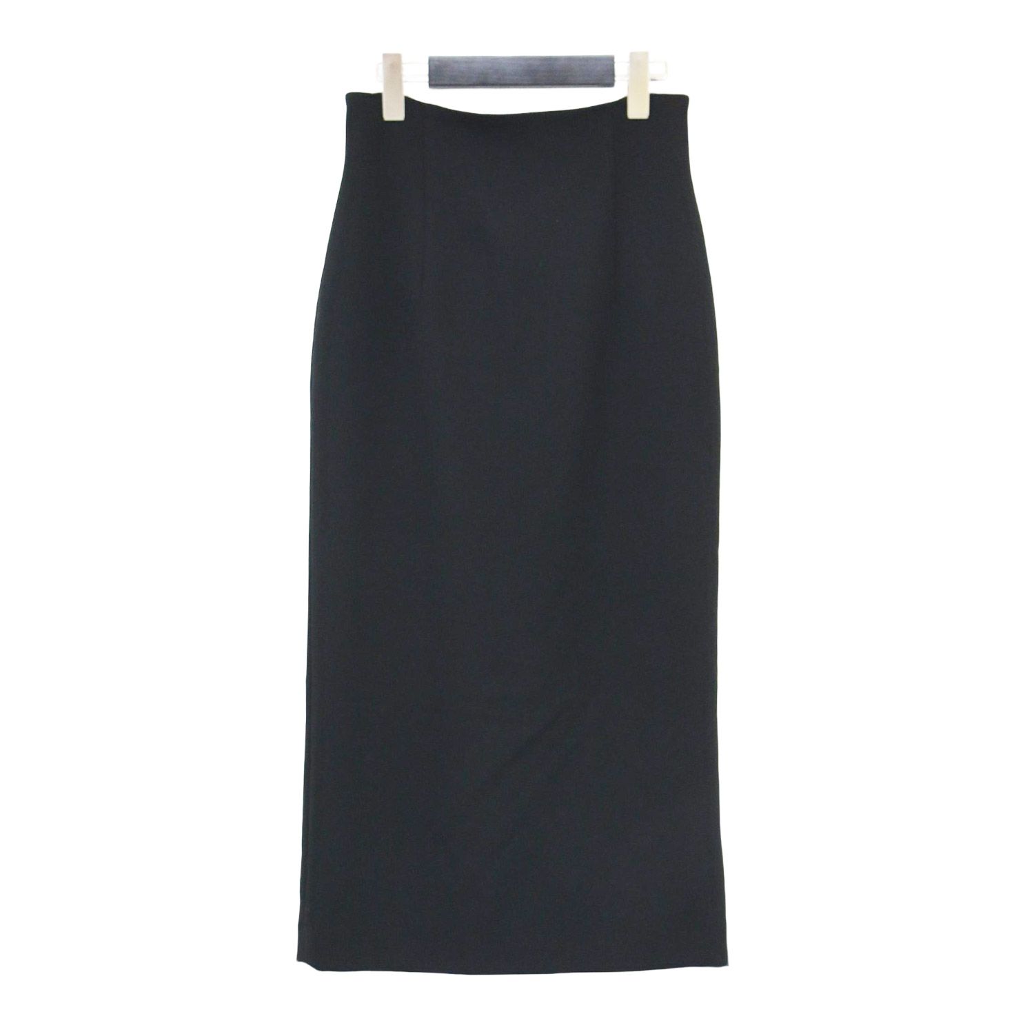 Deuxieme Classe ドゥーズィエム クラス スカート ブラック 黒 サイズ 36 S 25春夏 トリアセ ジョーゼット ハイウエスト ロング タイト Iライン ボトムス レディース