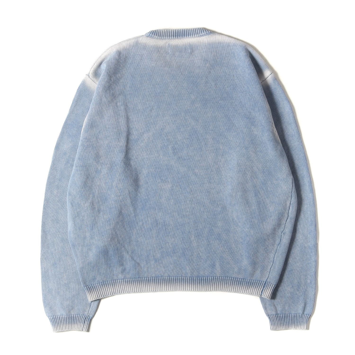 STUSSY ステューシー ニット ブルー サイズ:XL | 24AW フェード加工