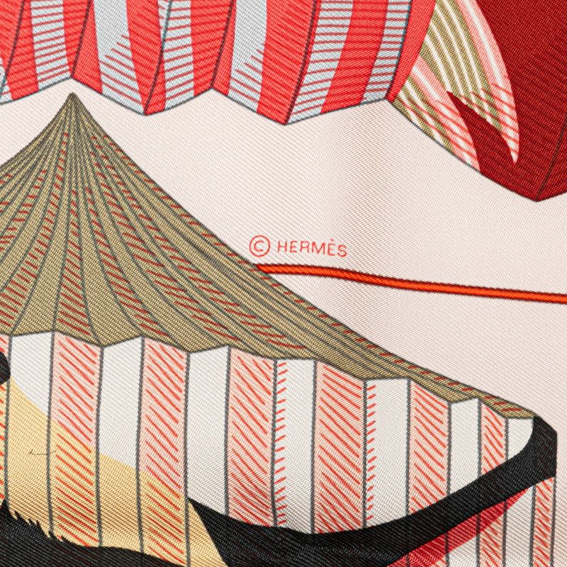 エルメス カレ90 LANTERNES BALLONS & COCARDES ランタン 風船 帽章