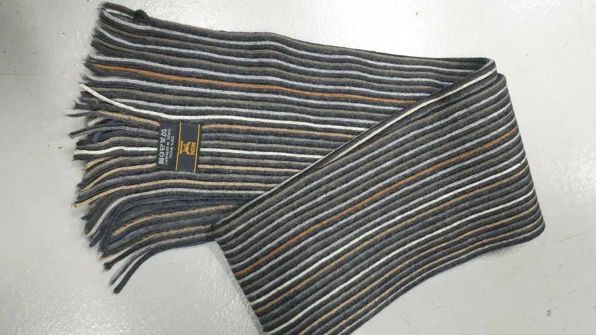 MCM ストライプ ウールマフラー