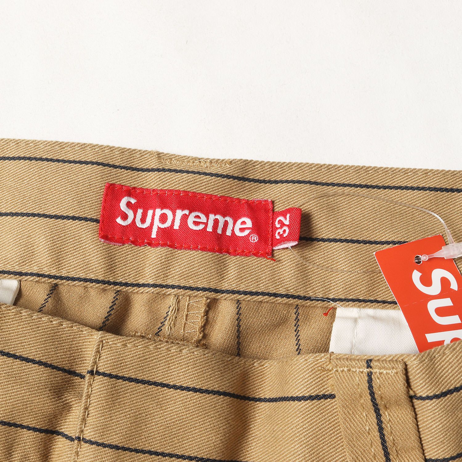 新品】Supreme シュプリーム パンツ ブラウンストライプ サイズ:32