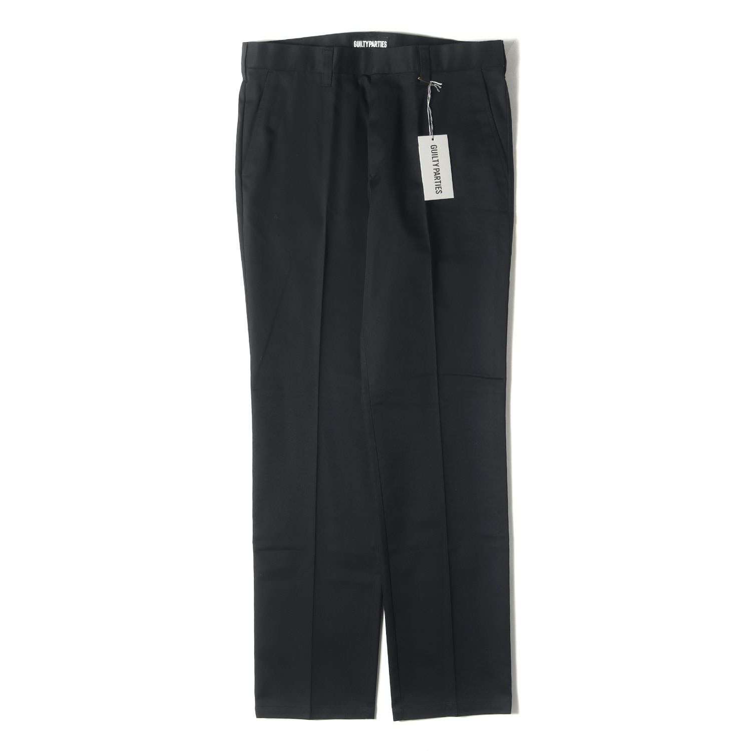 WACKO MARIA ワコマリア パンツ ブラック 黒 サイズ L WOLFS HEAD スタースタッズ ツイル チノパンツ REGULAR STRAIGH STAR STUDS WORK PANTS ボトムス ズボン メンズ