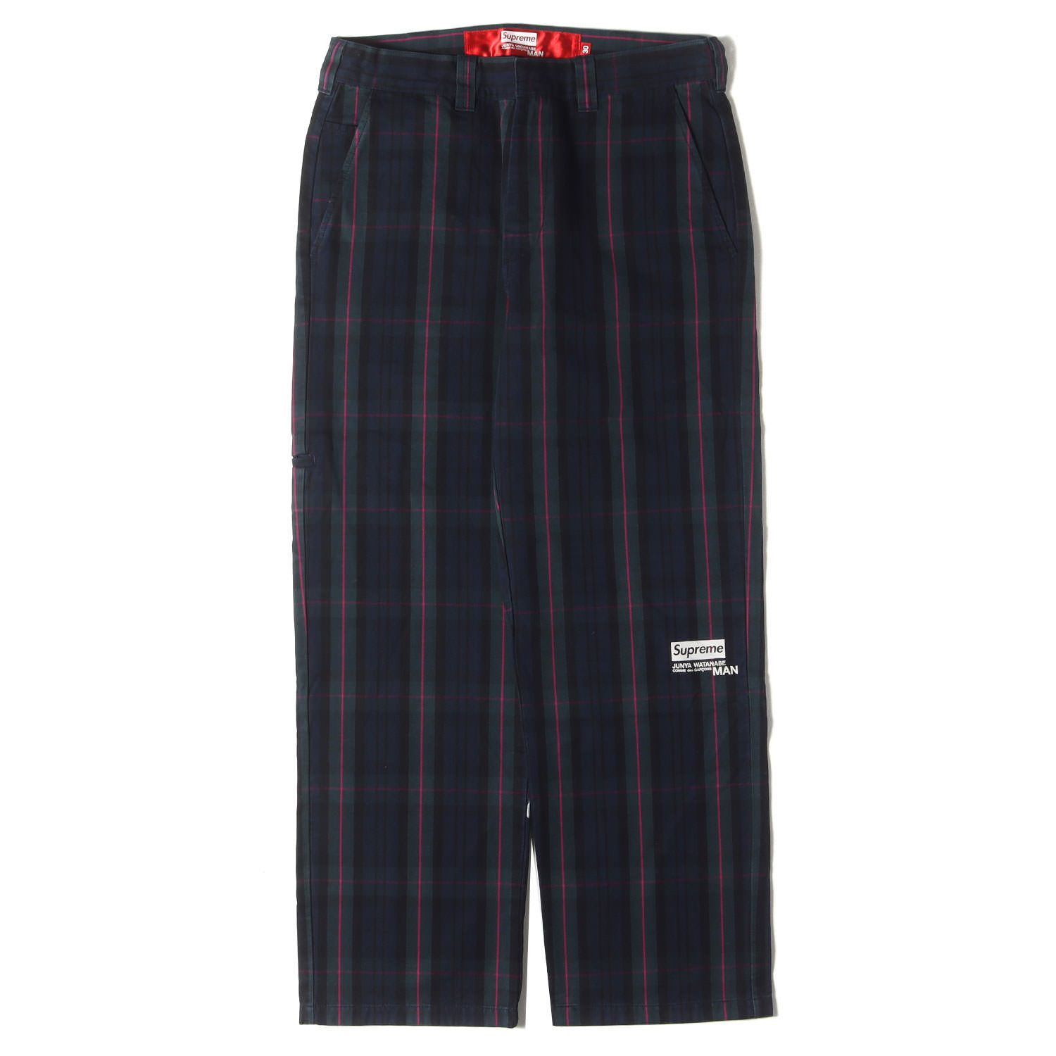 Supreme シュプリーム パンツ ネイビー グリーン(Plaid) サイズ:30 | 21AW JUNYA WATANABE COMME des GARCONS MAN ワークチノパンツ (Printed Work Pant) | ボトムス ズボン | コラボ【メンズ】【中古】【K4654】 Supreme シュプリーム パンツ ネイビー グリーン(Plaid) サイズ:30