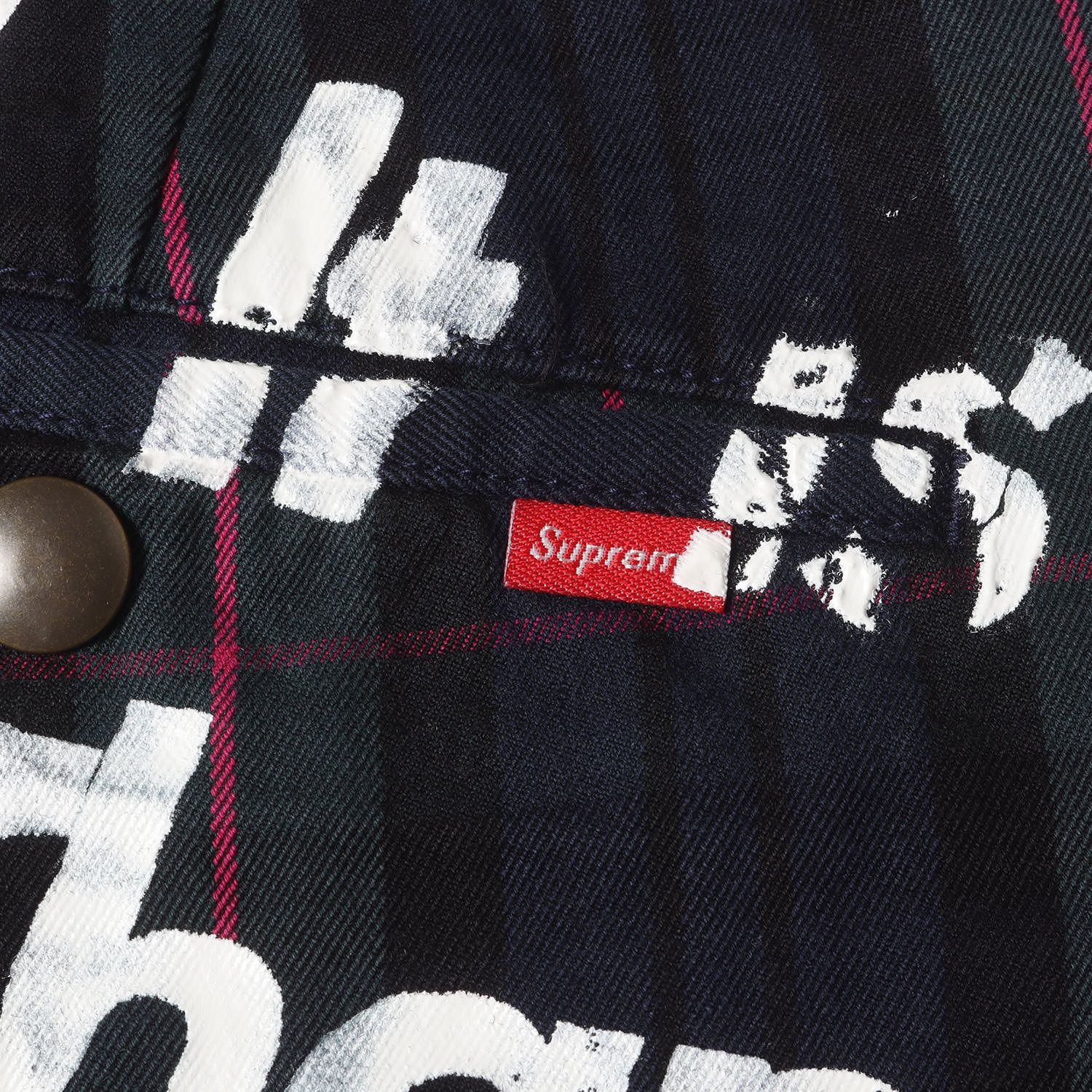 Supreme シュプリーム パンツ ネイビー グリーン(Plaid) サイズ:30