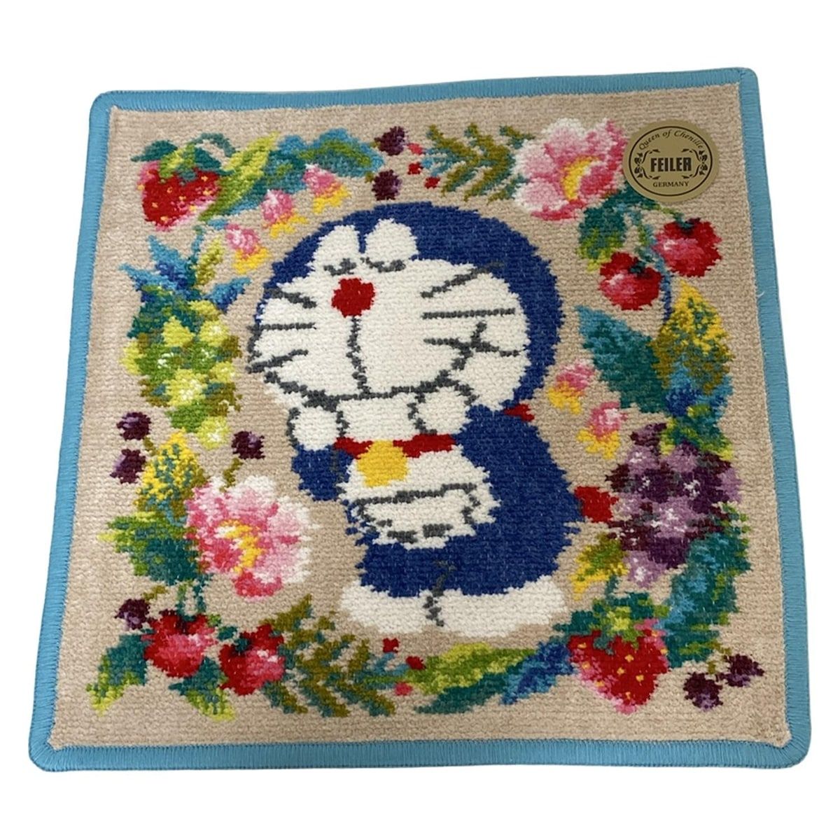 フェイラードラえもんコラボ FEILER(フェイラー) 小物新品同様 - ベージュ×ブルーグリーン×マルチ