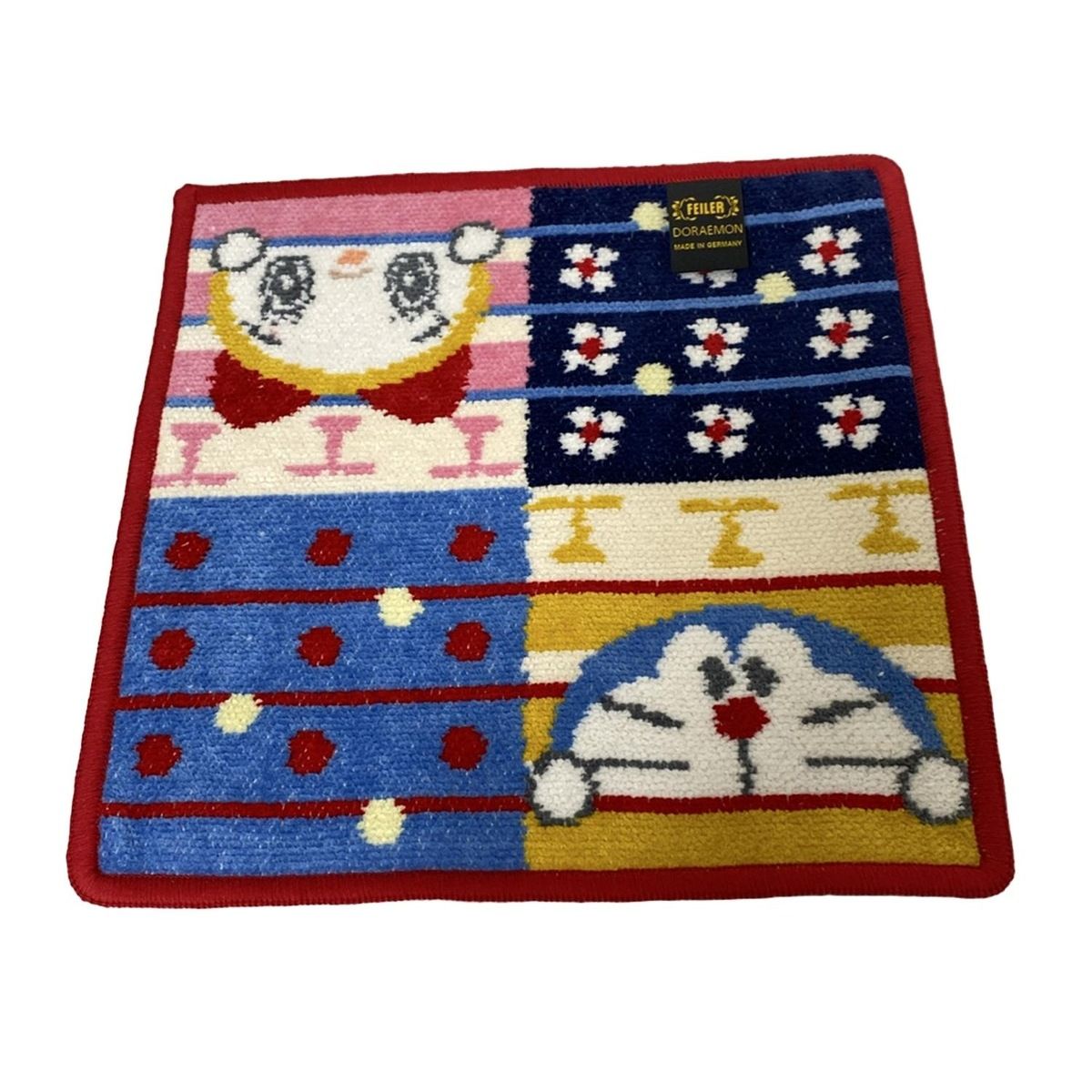 FEILER フェイラー 小物 レッド ダークイエロー マルチ ハンドタオル ドラえもんドラミ 未来デパート DORAEMONコラボ