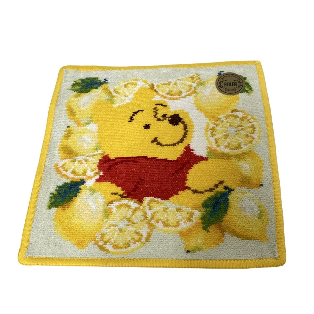 FEILER フェイラー 小物 アイボリー イエロー マルチ ハンドタオル くまのプーさん レモン Disneyコラボ