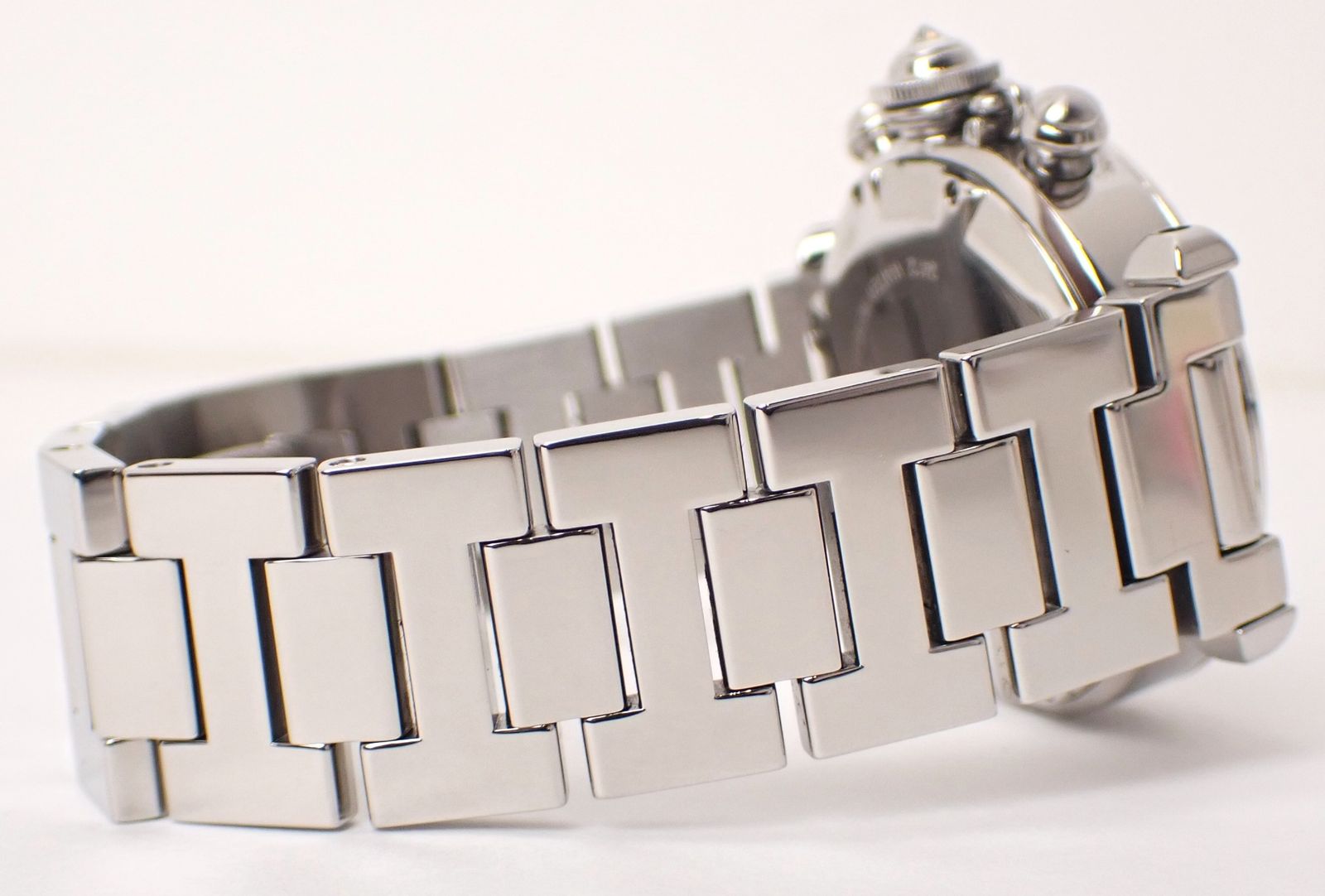  仕上げ済 Cartier カルティエ パシャCクロノグラフ W31048M7 SS AT 自動巻き オートマチック ダイヤベゼル メンズ レディース 腕時計 デニム 自動巻き時計 腕時計(アナログ)