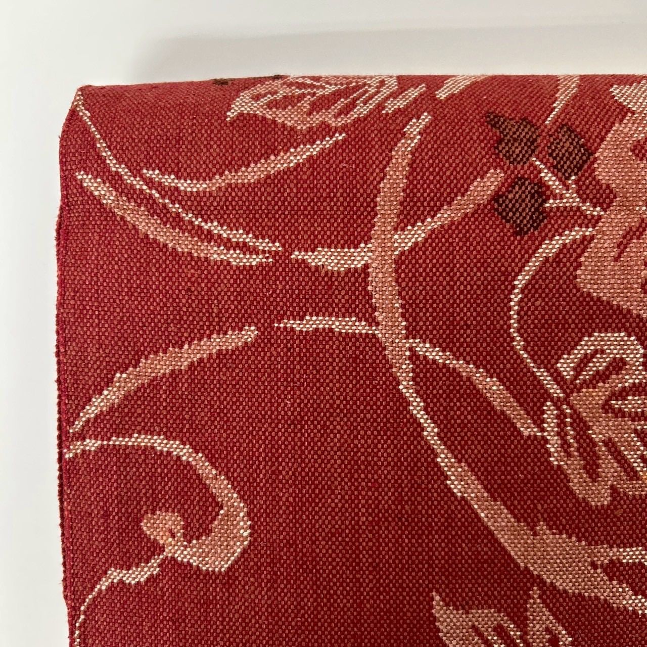 名古屋帯 真綿紬 正絹 織柄の花草文 八寸 MA-1800 - メルカリ