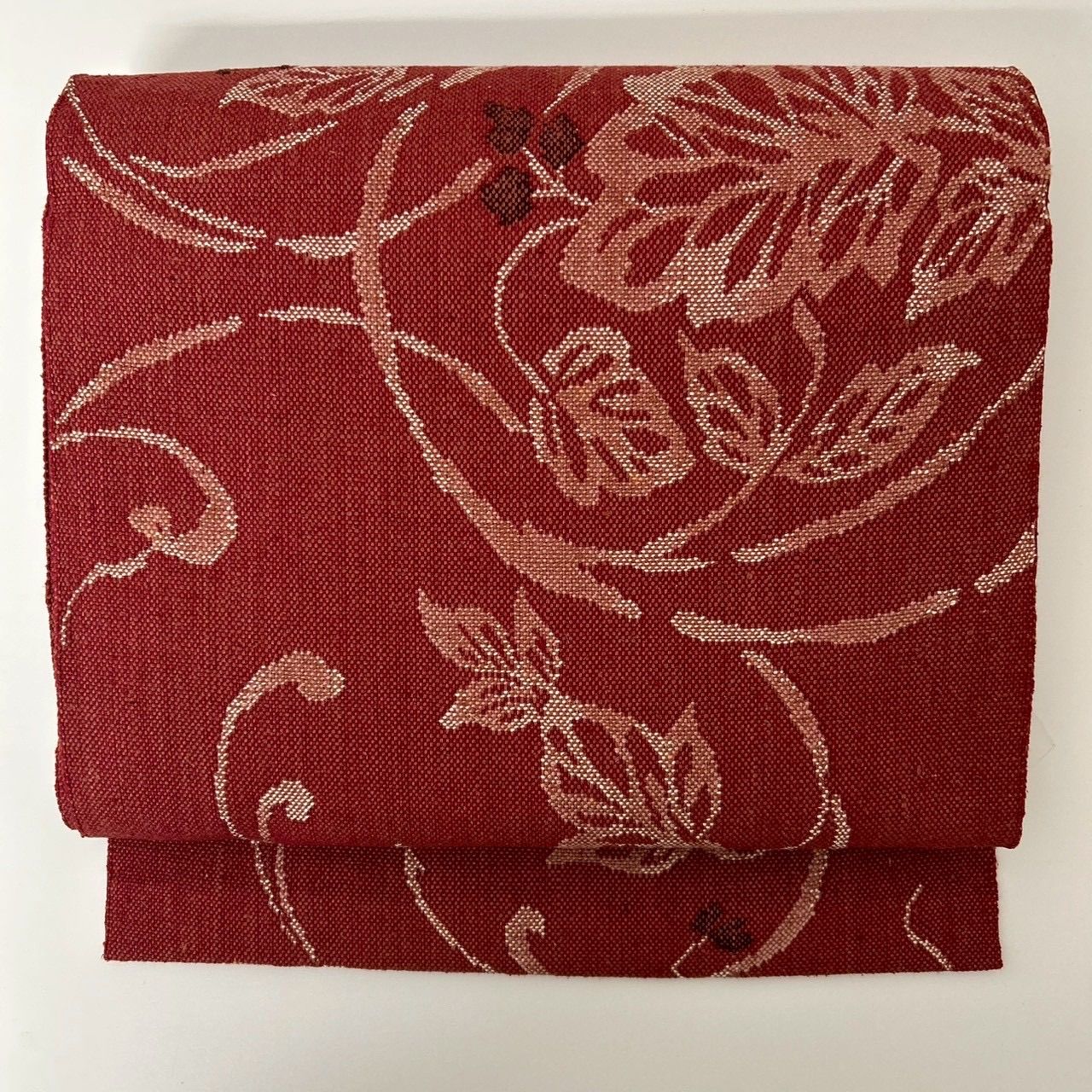 名古屋帯 真綿紬 可愛い花模様 八寸 正絹 着物 RO-4721 名古屋帯 真綿紬 正絹 織柄の花草文 八寸 MA-1800 - メルカリ