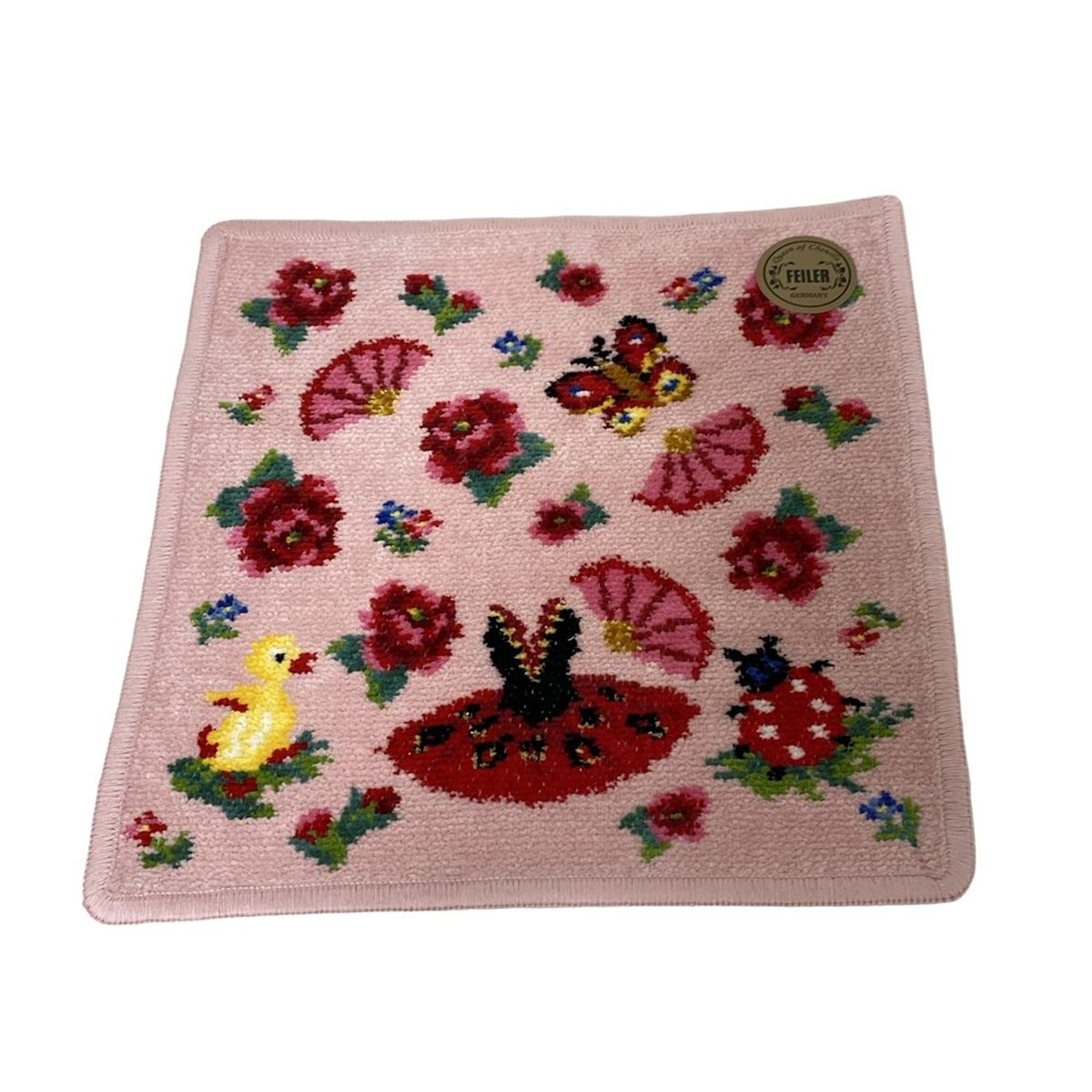 FEILER フェイラー 小物 - ピンク×レッド×マルチ ハンドタオル ハイジキトリ ラメ Chacottコラボ