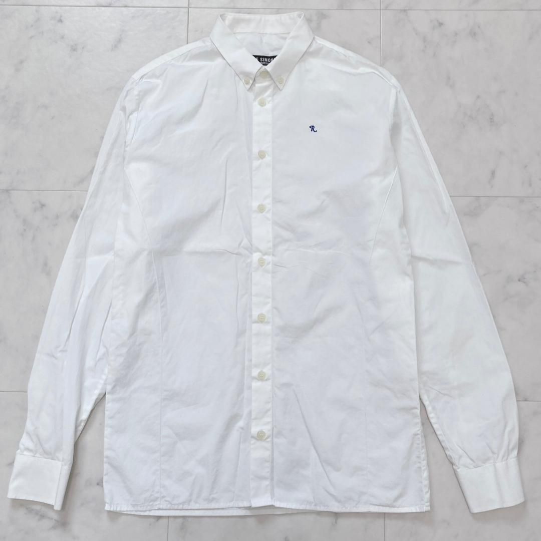 RAF SIMONS 09-10AW R刺繍 ホワイト シャツ 46 - メルカリ