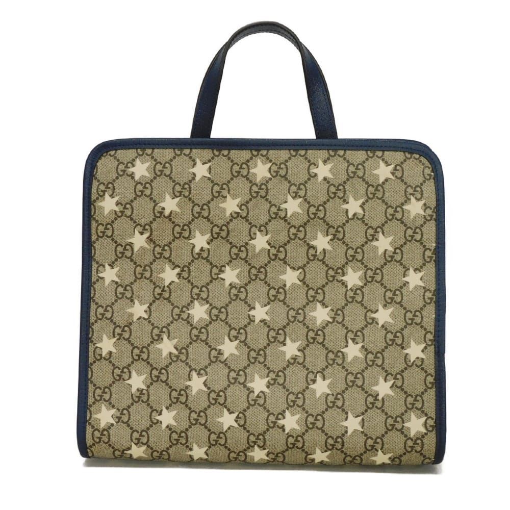 お値下げ☆ GUCCI グッチ　スプリーム トートバック 星　スター GUCCI グッチ GGスプリーム スター トート 星 総柄 カーフ ブルー