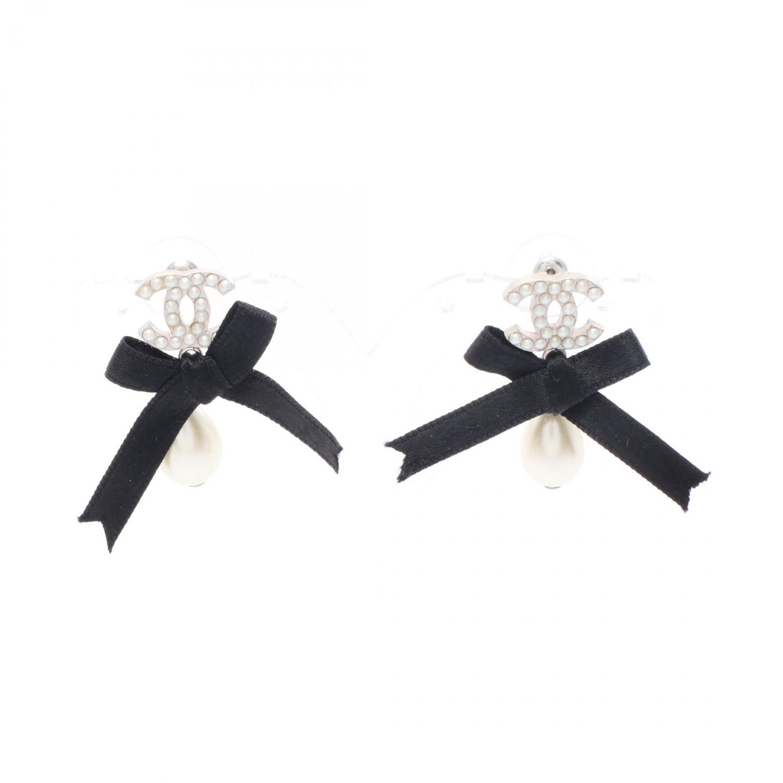 シャネル CHANEL ピアス ココマーク リボン GP ゴールドメッキ レディース A