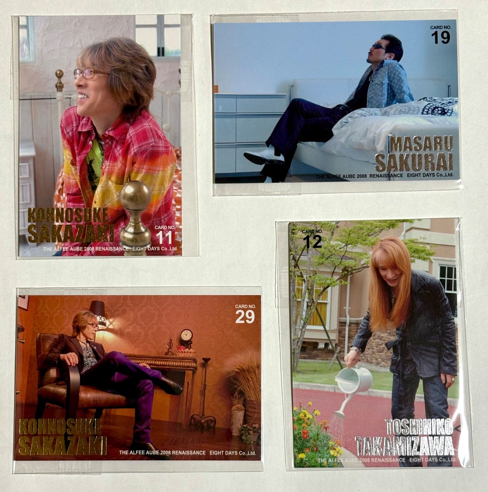 THE ALFEE グッズ AUBE 2008 RENAISSANCE トレカ 4 枚 セット -1