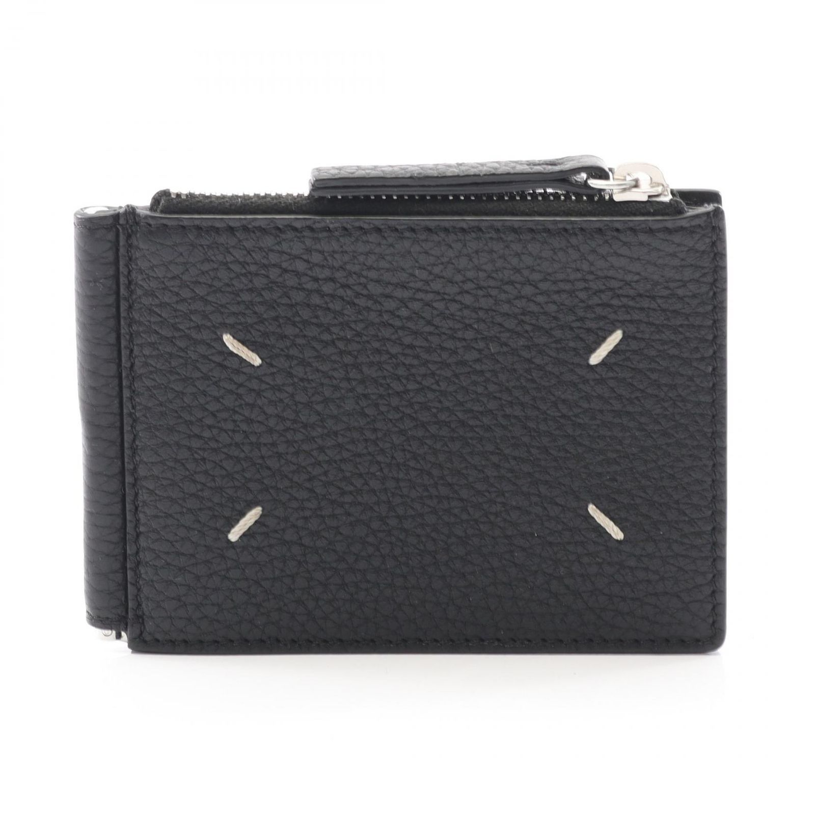 メゾン マルジェラ Maison Margiela 二つ折り財布 ブラック レザー