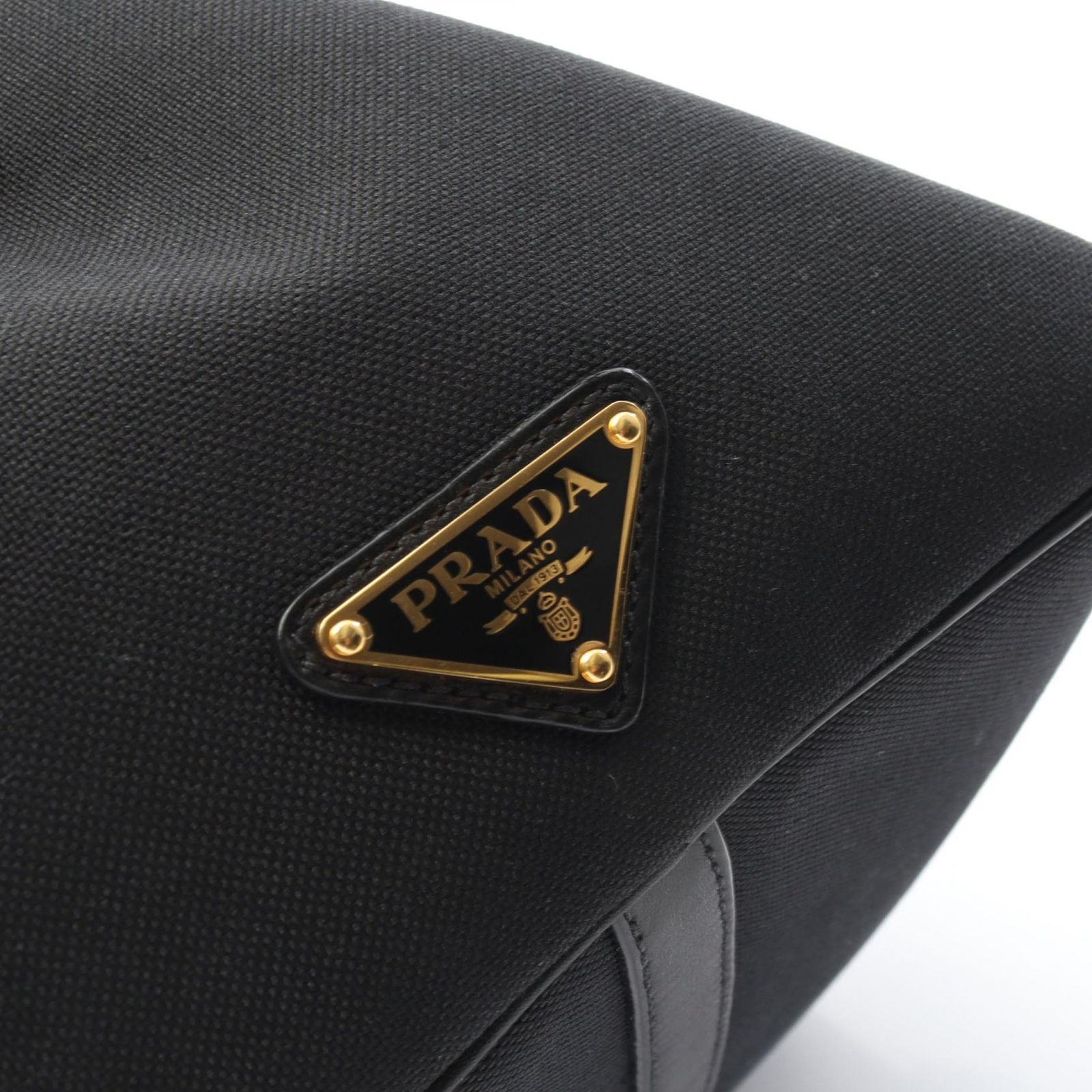 プラダ PRADA ハンドバッグ LOGO JACQUARD ロゴジャガード ブラック