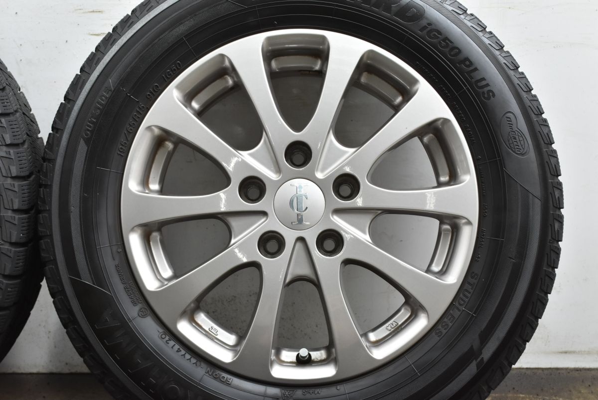 溝有タイヤ】社外 15in 6J+52 PCD114.3 アイスガードiG50PLUS 195