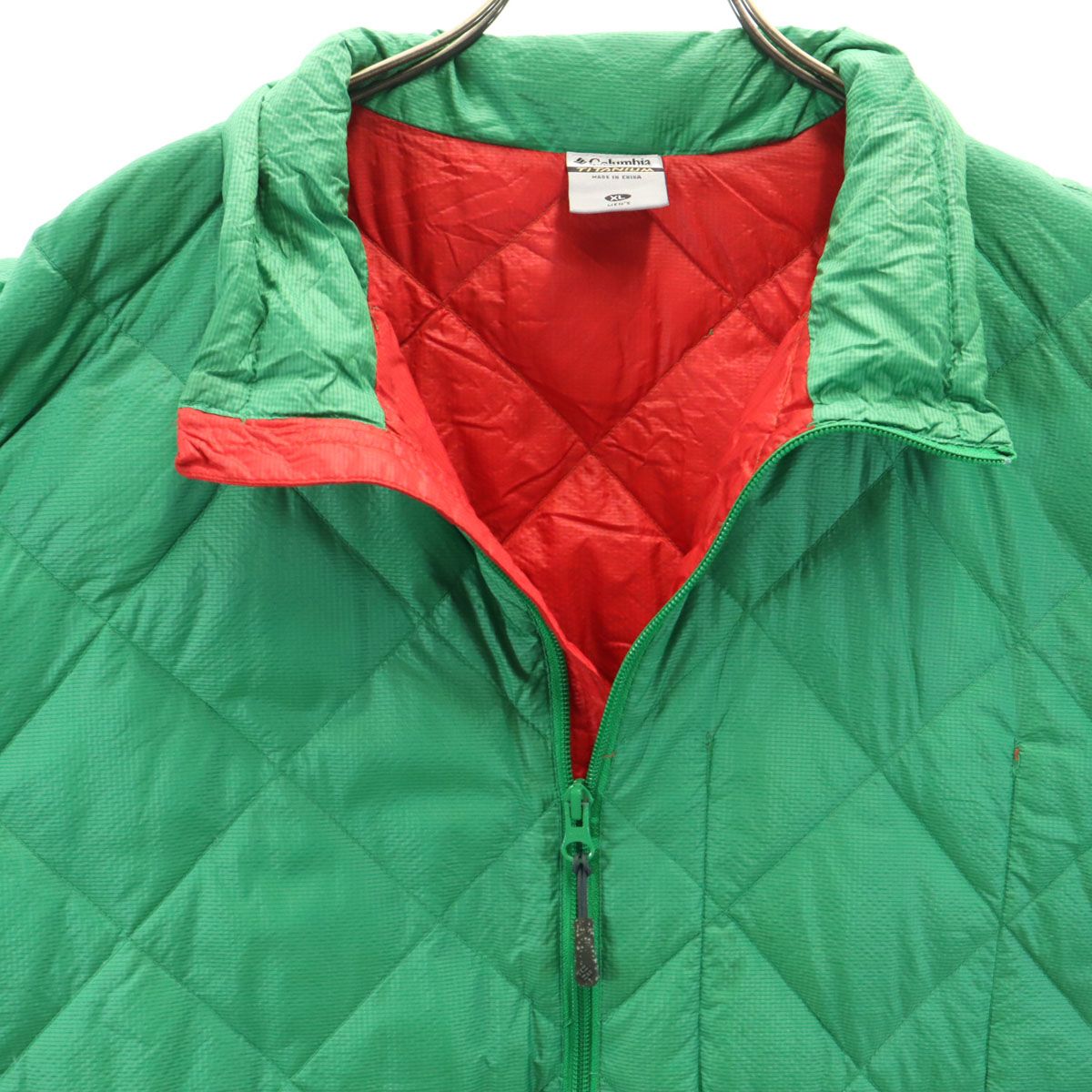 Columbia コロンビア キルティング ダウンジャケット XL グリーン 収納 