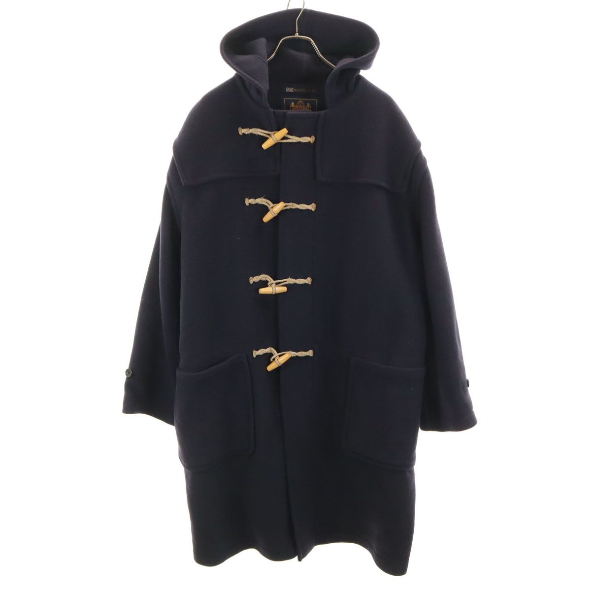 Gloverall グローバーオール 英国製 ウールブレンド ダッフルコート M ネイビー メンズ 古着