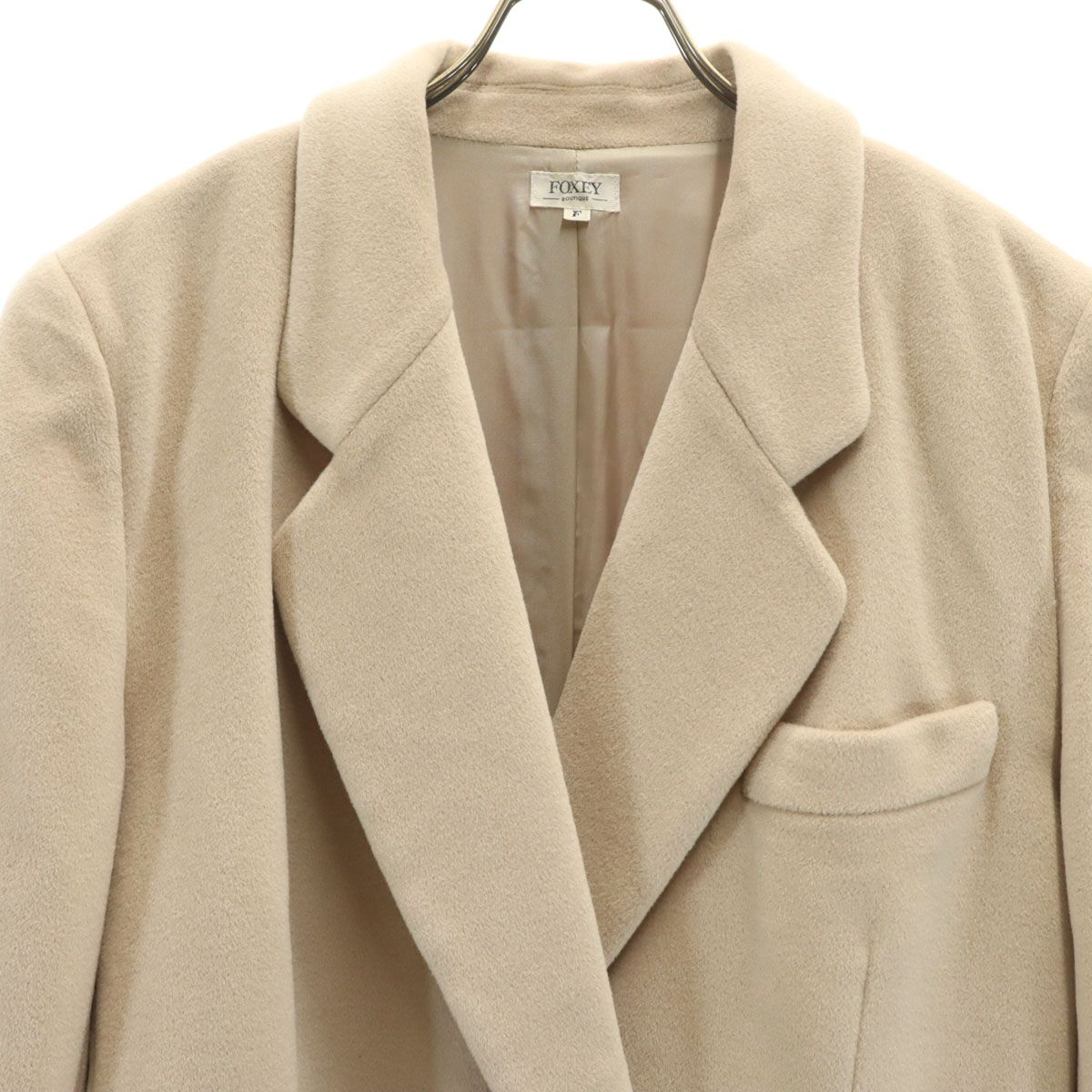 FOXEY フォクシー 日本製 カシミヤブレンド ジャケット F ベージュ