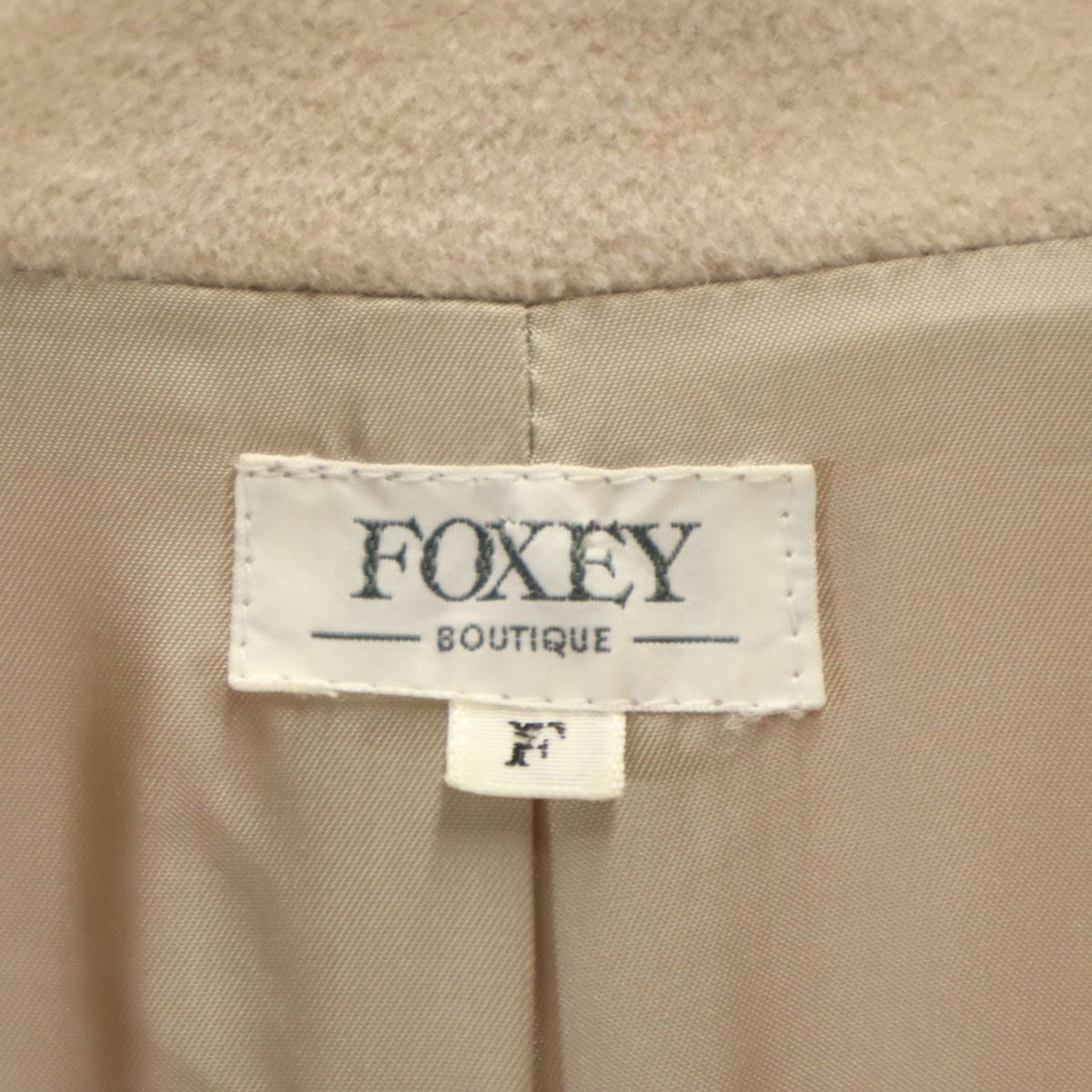 FOXEY フォクシー 日本製 カシミヤブレンド ジャケット F ベージュ レディース FOXEY フォクシー 日本製 カシミヤブレンド ジャケット F ベージュ