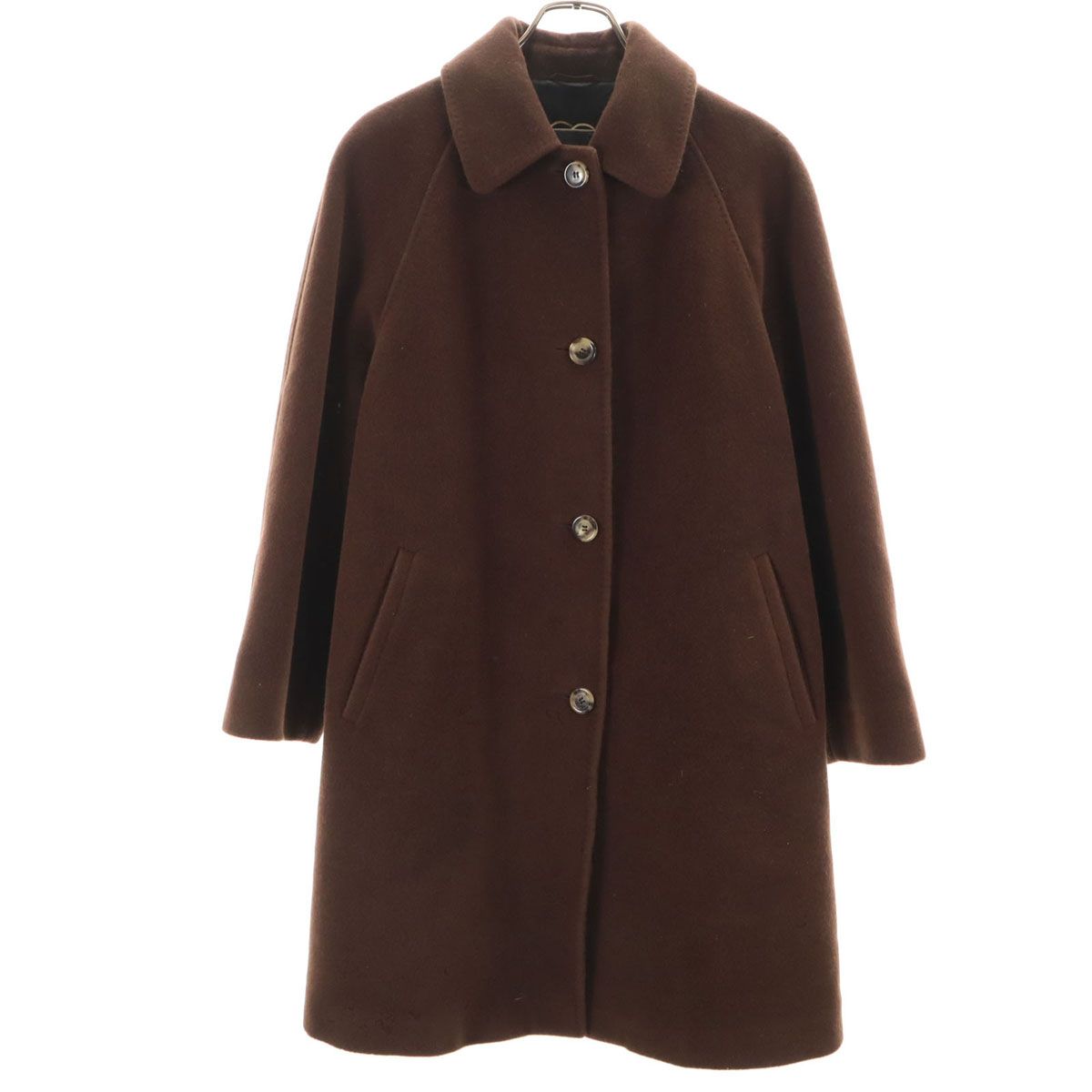 Herno ヘルノ イタリア製 カシミヤブレンド ステンカラーコート 42 ブラウン レディース Herno ヘルノ イタリア製 カシミヤブレンド ステンカラーコート 42