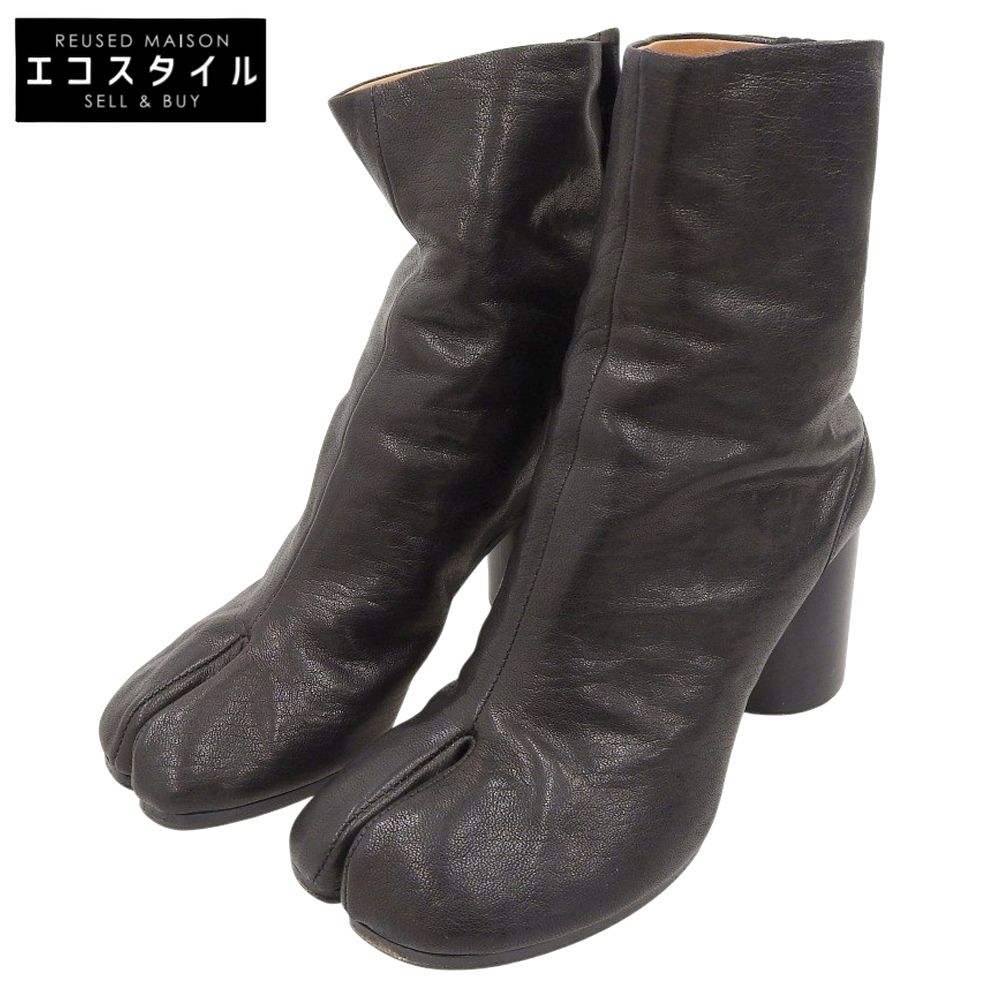 Maison Margiela メゾンマルジェラ TABI BOOTS 足袋ブーツ スプリットトゥ ラムスキン ヴィンテージレザー ブラック 36 1 2