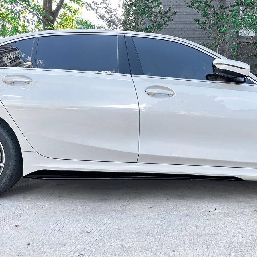 スポーティ全開 サイドスカート カバー BMW G 20 320 i d 330 e M 340 xDrive Mスポーツ 3シリーズ セダン 黒 b 13302