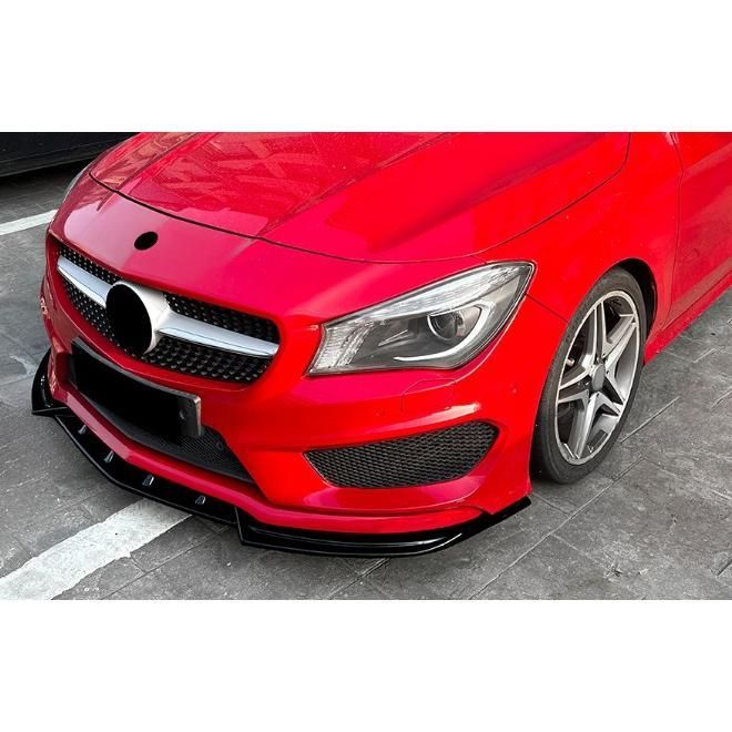 ついに登場 スポーティ全開 ベンツ フロントバンパー リップ スポイラー W 117 X CLA 180 250 AMG シューティングブレーク 黒 b 13289