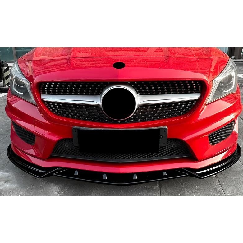 ついに登場 スポーティ全開 ベンツ フロントバンパー リップ スポイラー W117 C117 CLA180 CLA250 CLA45 AMGライン  クーペ 黒 b13289