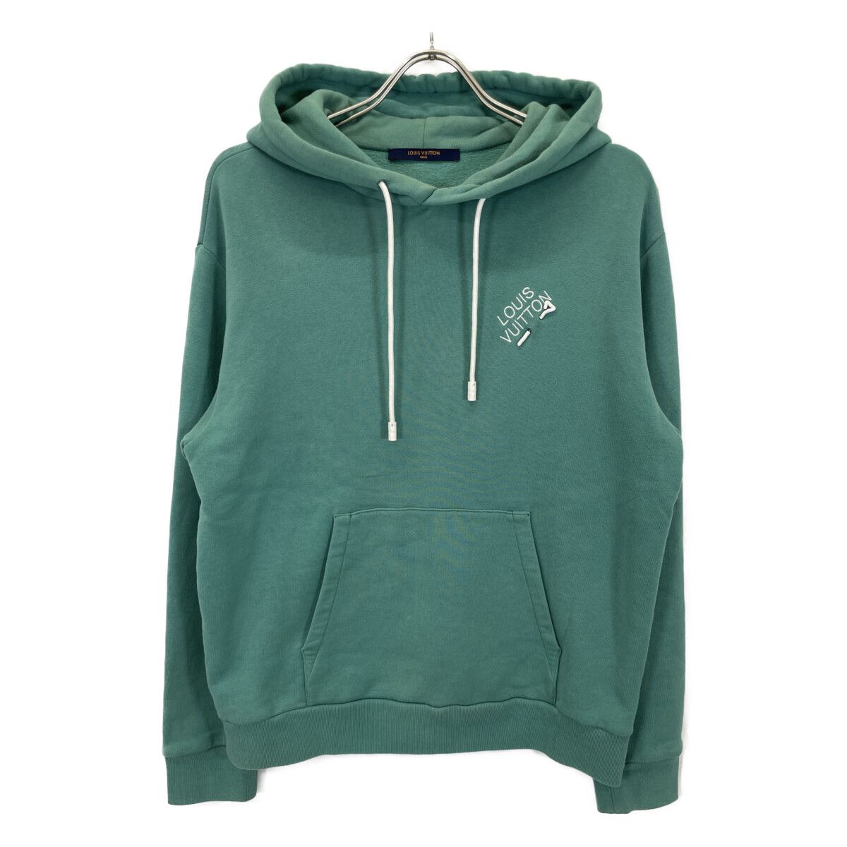 LOUIS VUITTON ルイヴィトン RM 2129 IHN HLY 33 W 21 AW ｸﾞﾘｰﾝ ｼｸﾞﾈﾁｬｰﾛｺﾞﾌﾟﾙｵｰﾊﾞｰ 裏起毛ﾊﾟｰｶｰ M