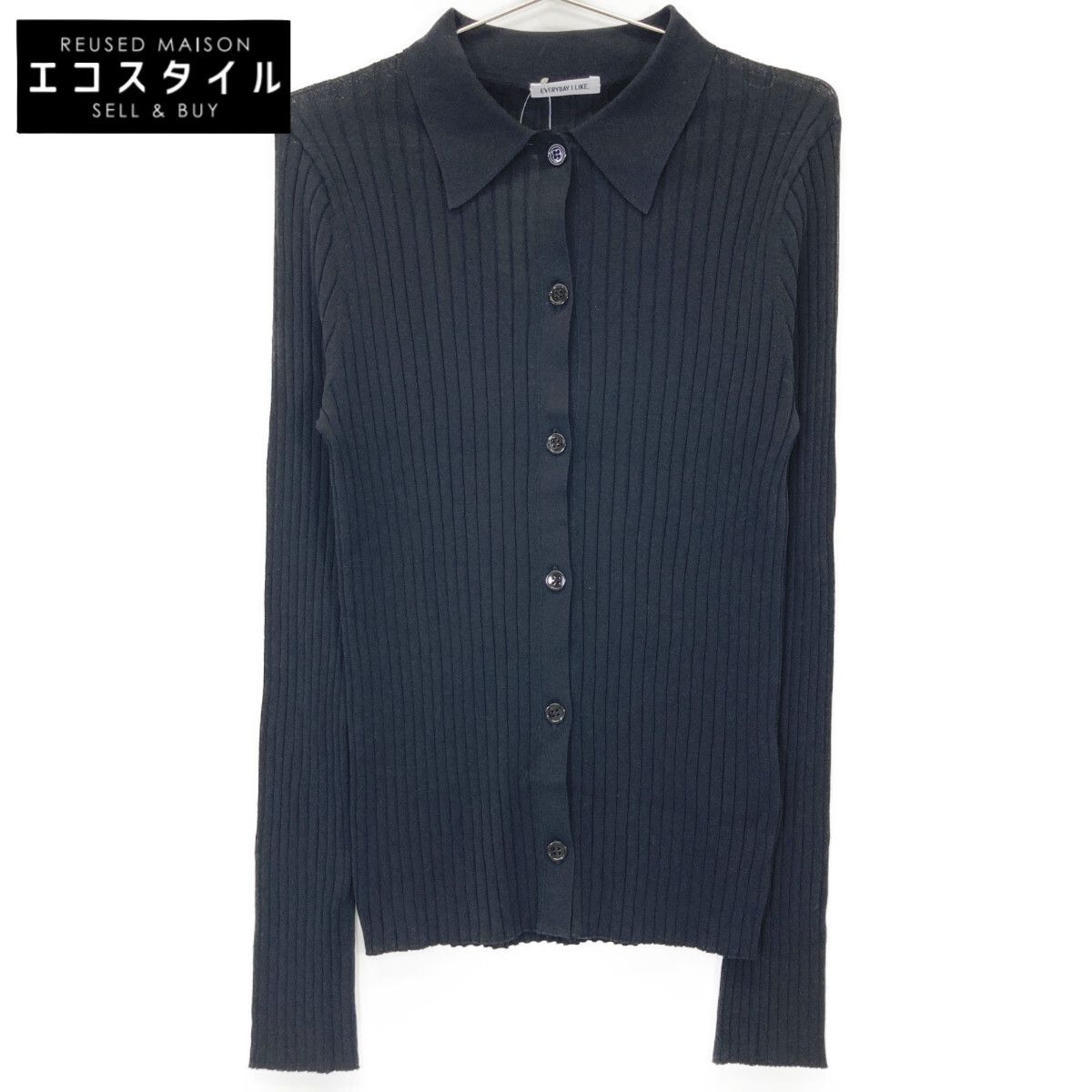 EVERY DAY I LIKE エブリデイアイライク 23年 ﾌﾞﾗｯｸ ﾘﾌﾞﾆｯﾄ F