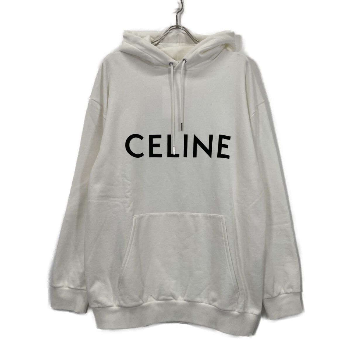 CELINE セリーヌ ﾎﾜｲﾄ Sweatshirts ﾌｰﾃﾞｨｰﾌﾟﾙｵｰﾊﾞｰｼｬﾂ S