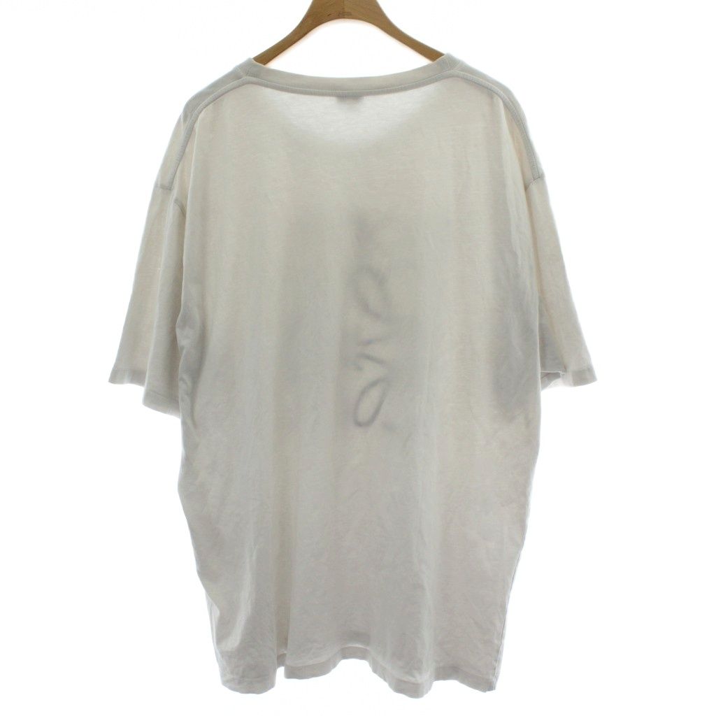 ロエベ LOEWE アナグラム グリッチ Tシャツ 半袖 クルーネック L アイボリー 白 PP GY 18