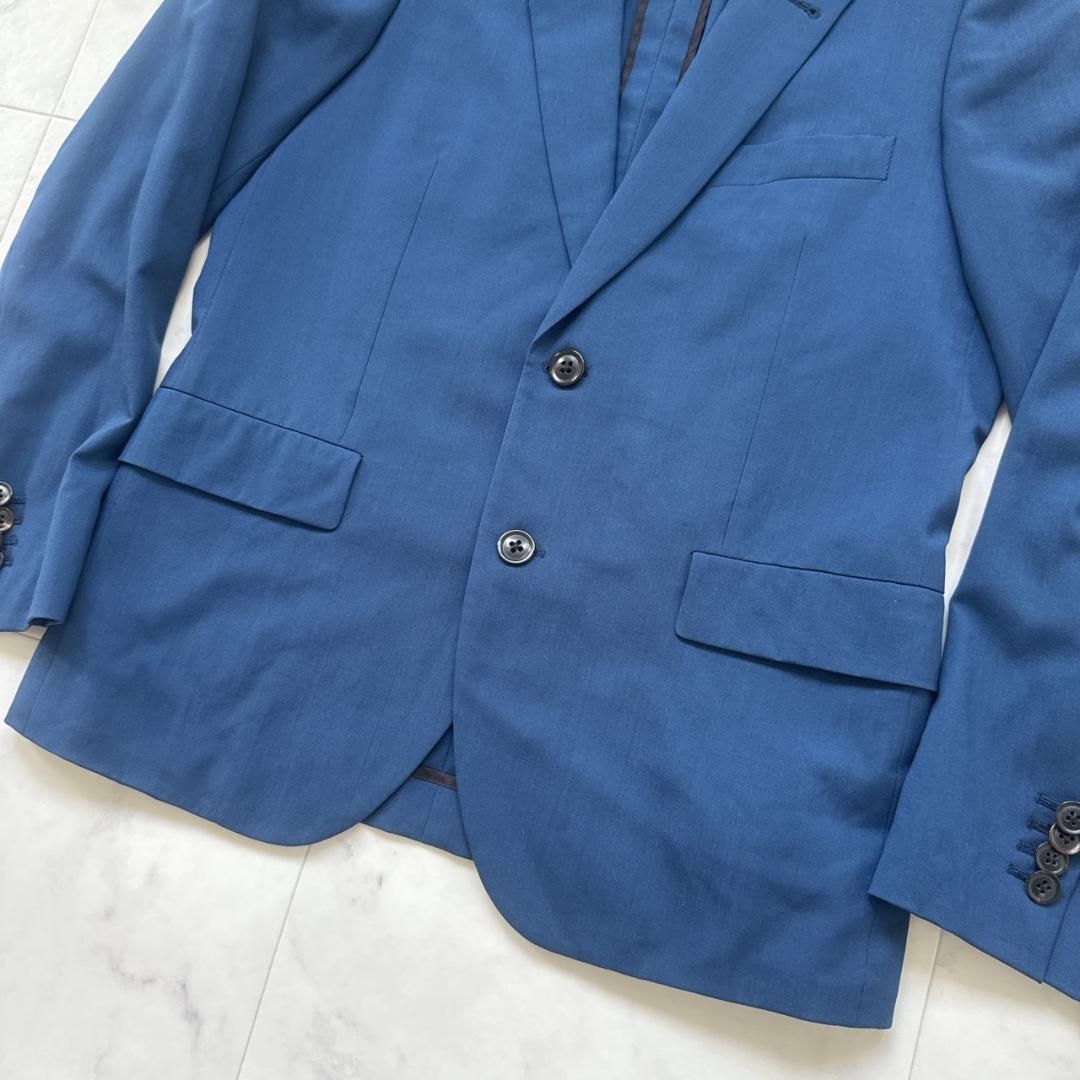 PAUL SMITH 裏地オーロラ柄 テーラードジャケット ブルー S-の最新トレンド