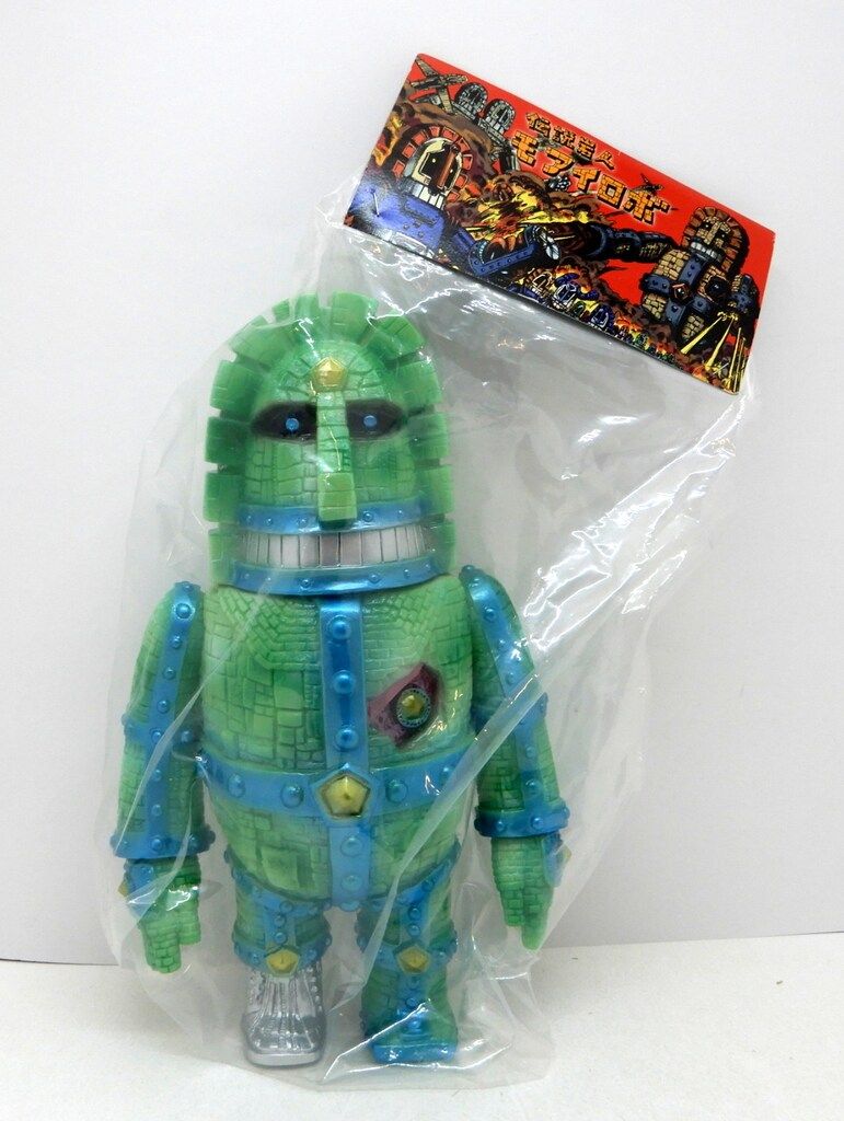 MONSTOCK 杉山実 伝説岩人 ジャイアント・モアイロボ 蓄光成型/緑/青