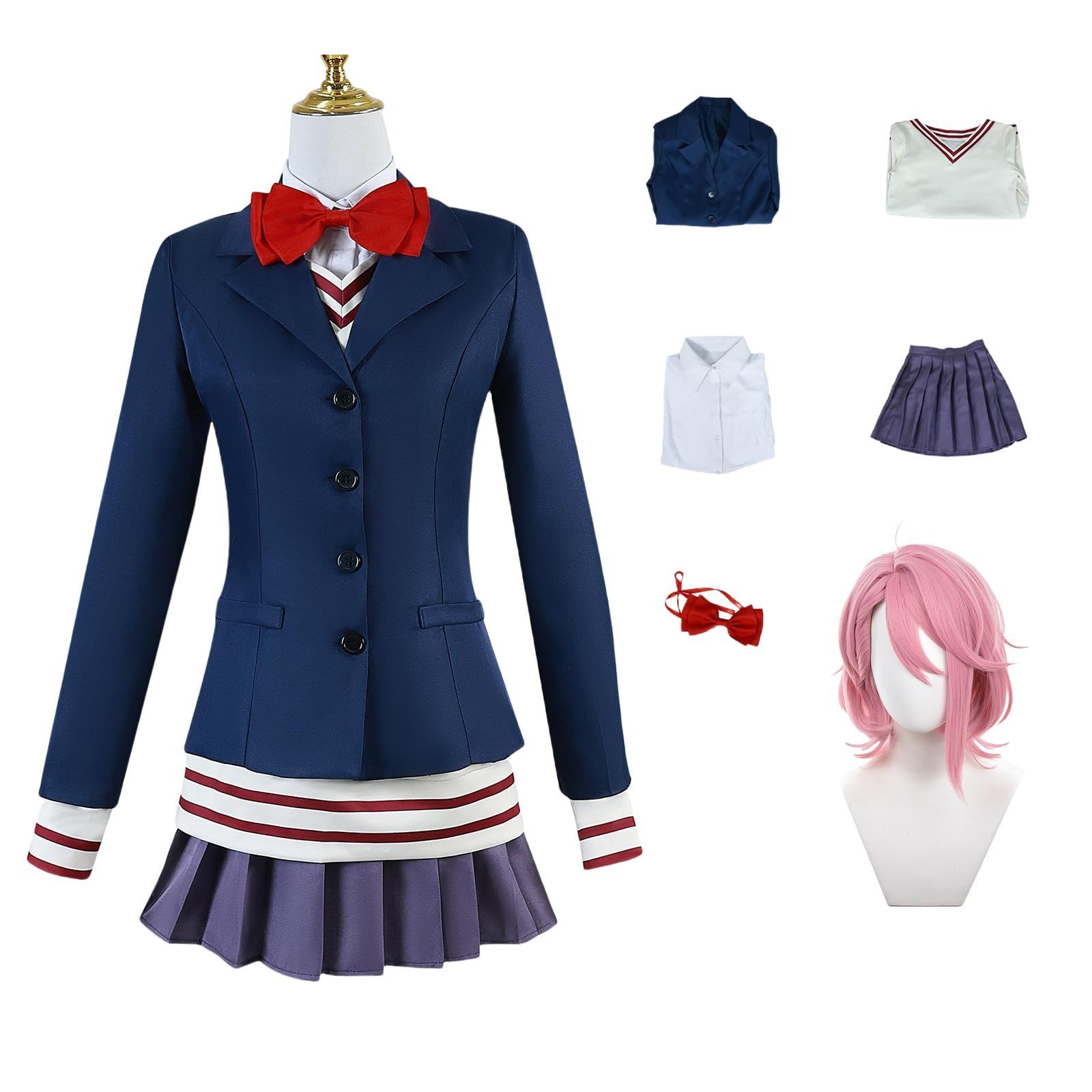 ダンダダン 白鳥愛羅コスプレ 衣装 ウィッグ付き オカルン 綾瀬桃コスプレ 綾瀬星子コスプレ 高倉健コスプレ 制服