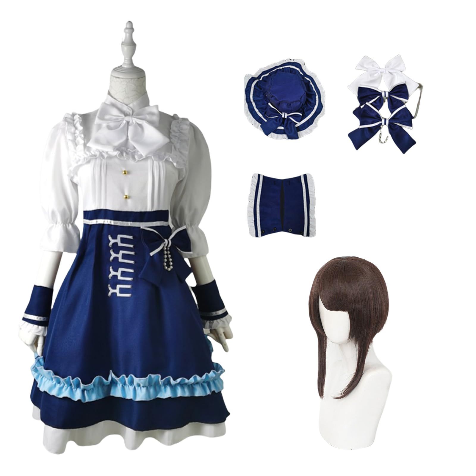 アイデンティティ5コスプレ 第五人格コスプレ 庭師 蘭閨驚夢 花摘み娘 エマ ウッズ コスプレ衣装 帽子 リボン かつら 制服 仮装