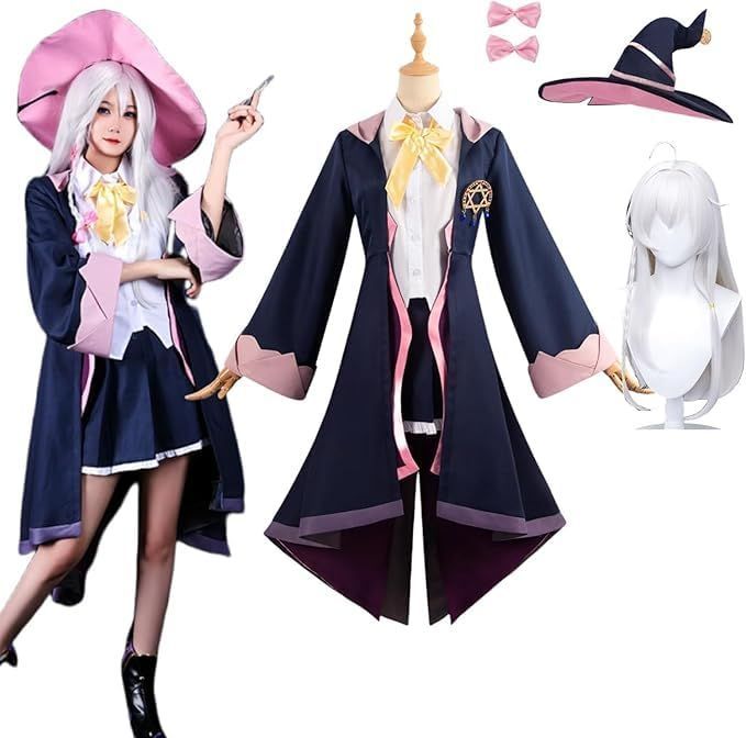 高完成度 ウィッグ追加可 帽子付き 全アクセサリー付 魔女の旅々風 コスチューム ステージ服 魔女 コスプレ