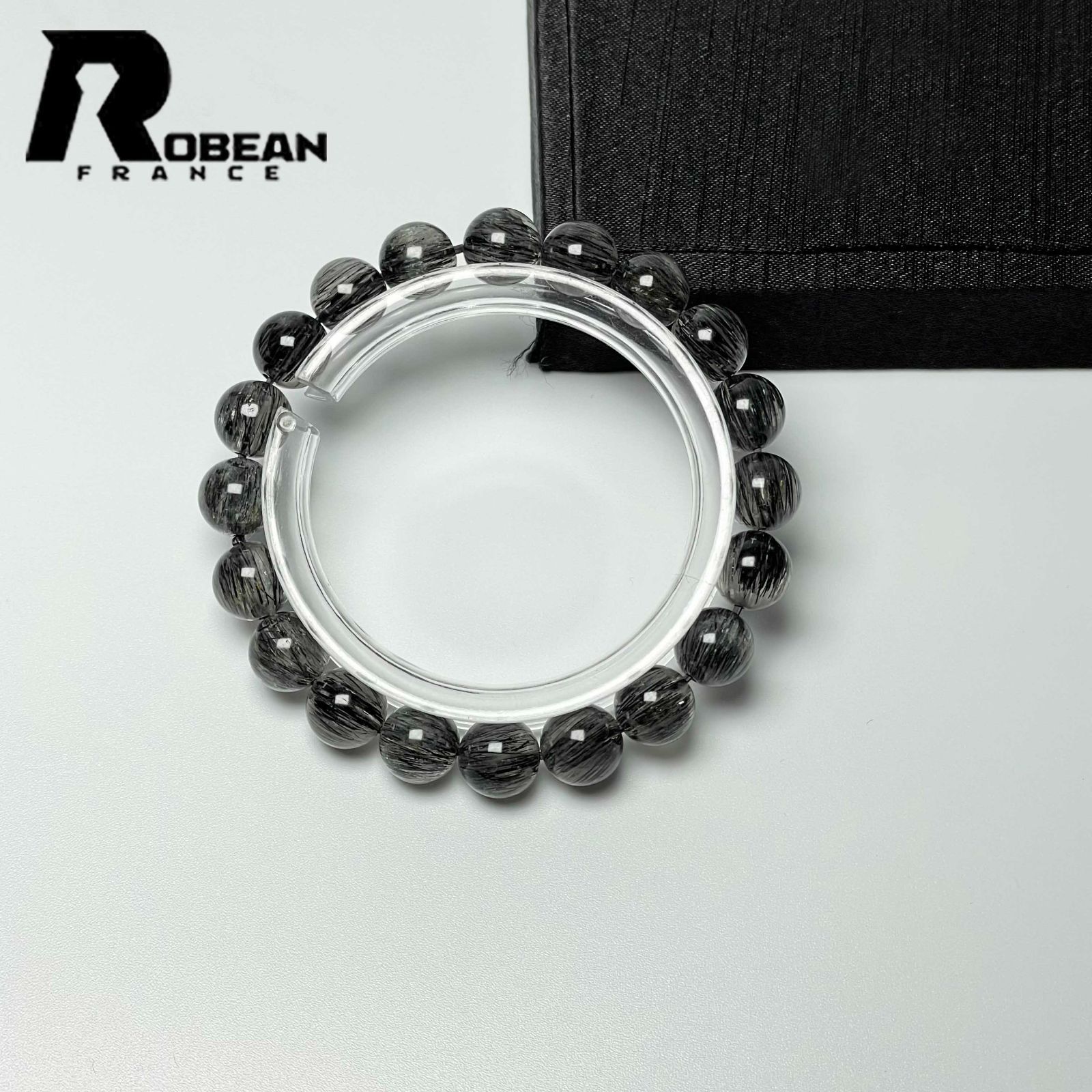 上級 EU製 定価11万円☆ROBEAN・ブラックルチルクォーツ☆黒針水晶
