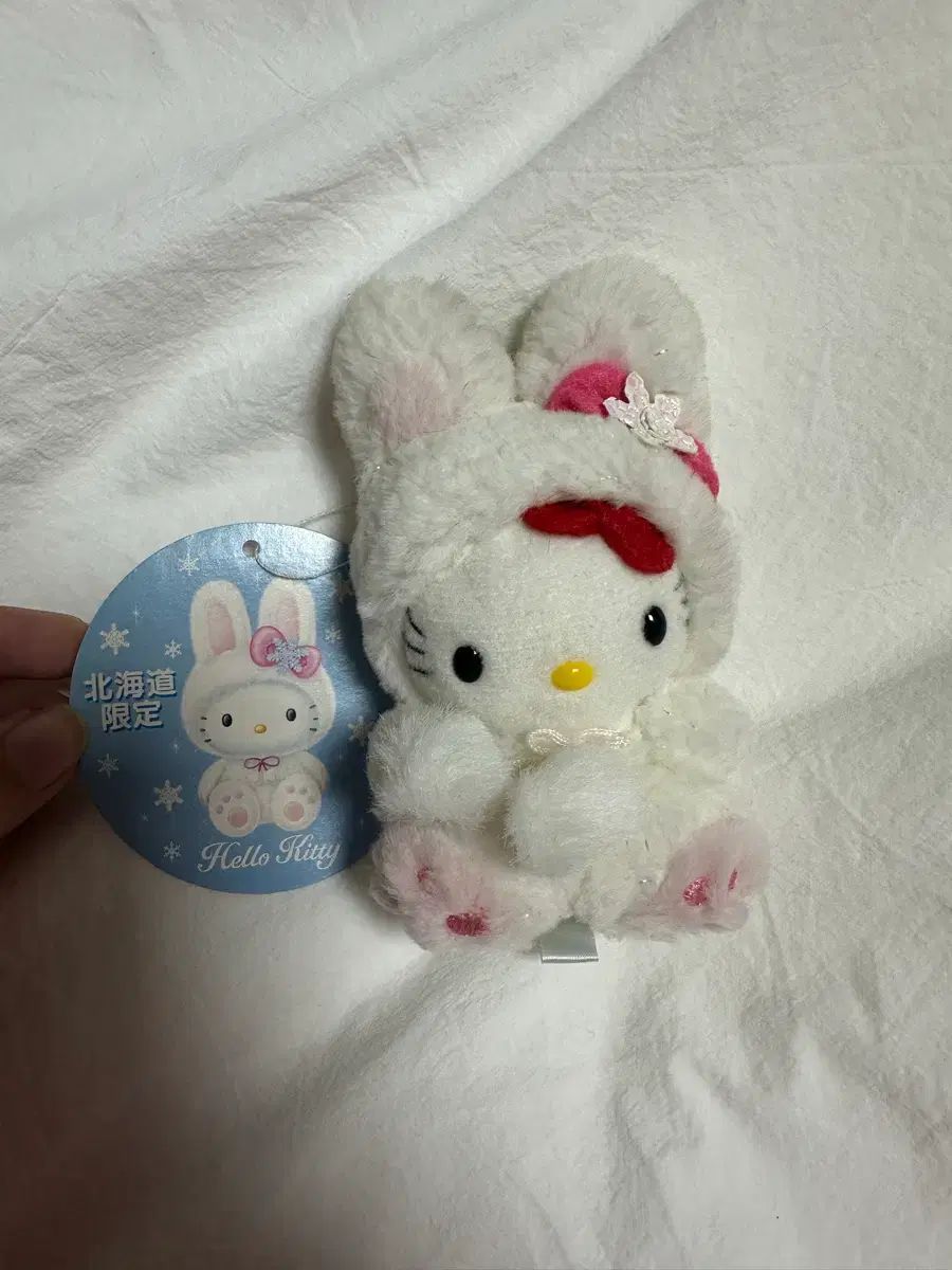 北海道 古典 雪うさぎ ハローキティ 超小型 ぬいぐるみ マスコット
