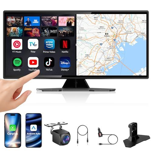 2025 11インチ大画面 ディスプレイオーディオ ROHOU アンドロイドナビ Carplay 駐車ガイドの1台3役 Android 14システム 4コアCPU 2 GB RAM 32 ROM Apple A