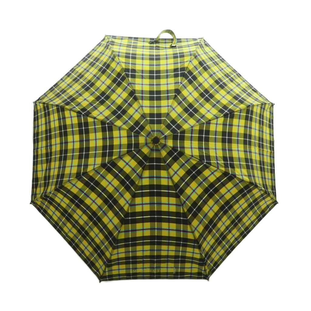 マッキントッシュ MACKINTOSH AYR 自動開閉 折りたたみ傘 雨傘 チェック柄 アンブレラ 黄色 MI OS SH ユニセックス