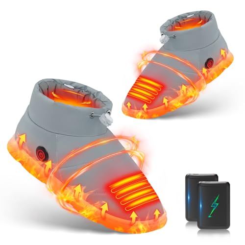 電気スリッパ コードレス 8000 mAhバッテリー付き 3秒で速暖 2025新登場 フットウォーマー 歩き回れる 3段階温度調節 両面発熱 ヒーター ポカポカ 軽量 撥水加工 男女兼用 電気足温器 暖房器具 足首まで包み込む 滑り止め 日本語