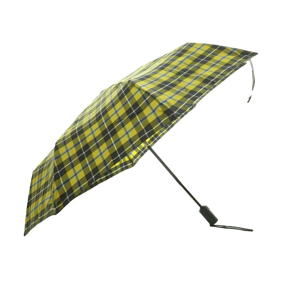 【中古】マッキントッシュ AYR 自動開閉 折りたたみ傘 雨傘 チェック柄 アンブレラ 黄色 /MI ■OS ■SH ユニセックス マッキントッシュ MACKINTOSH AYR 自動開閉 折りたたみ傘 雨傘