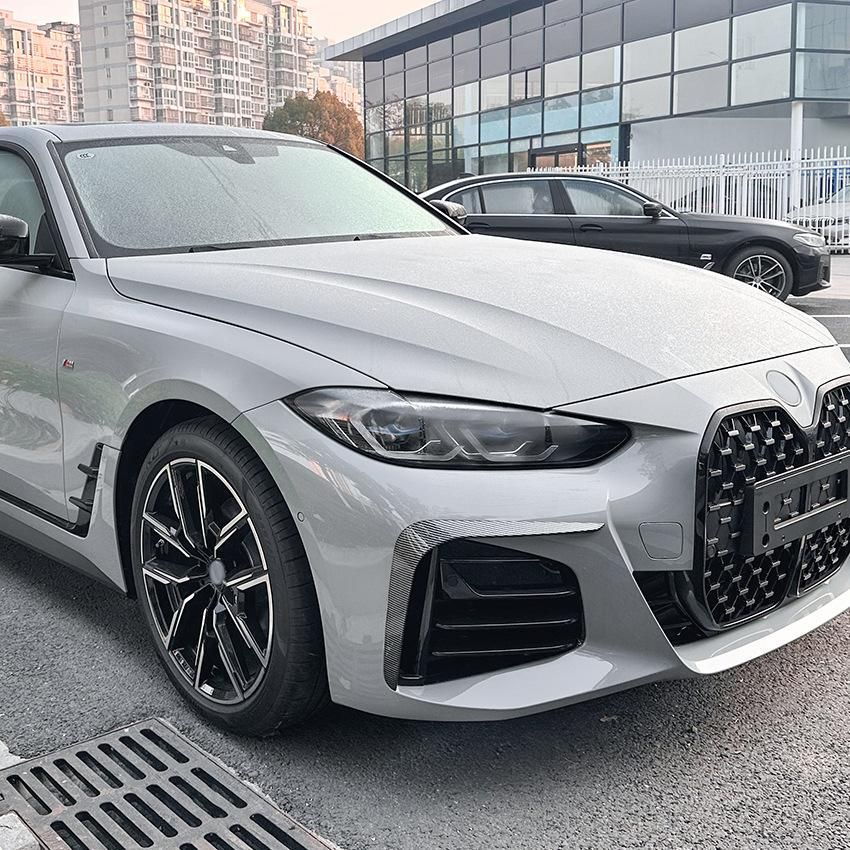 スポーティ全開 BMW カーボン ルック フロントバンパー カバー カナード G 26 420 i M 440 Mスポーツ 4シリーズ グランクーペ b 13182