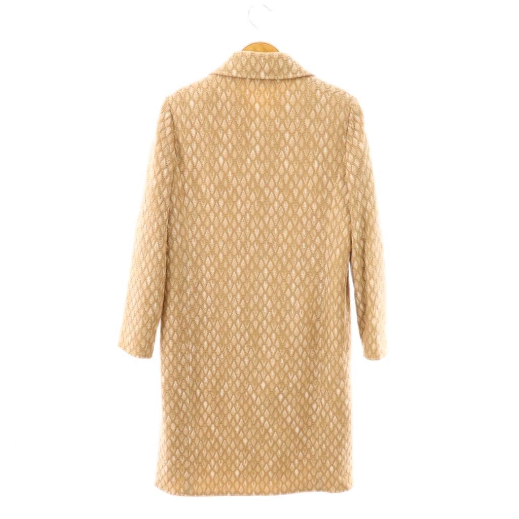 ミッソーニ MISSONI 総柄コート 40 ベージュ ホワイト /DO □OS - メルカリ