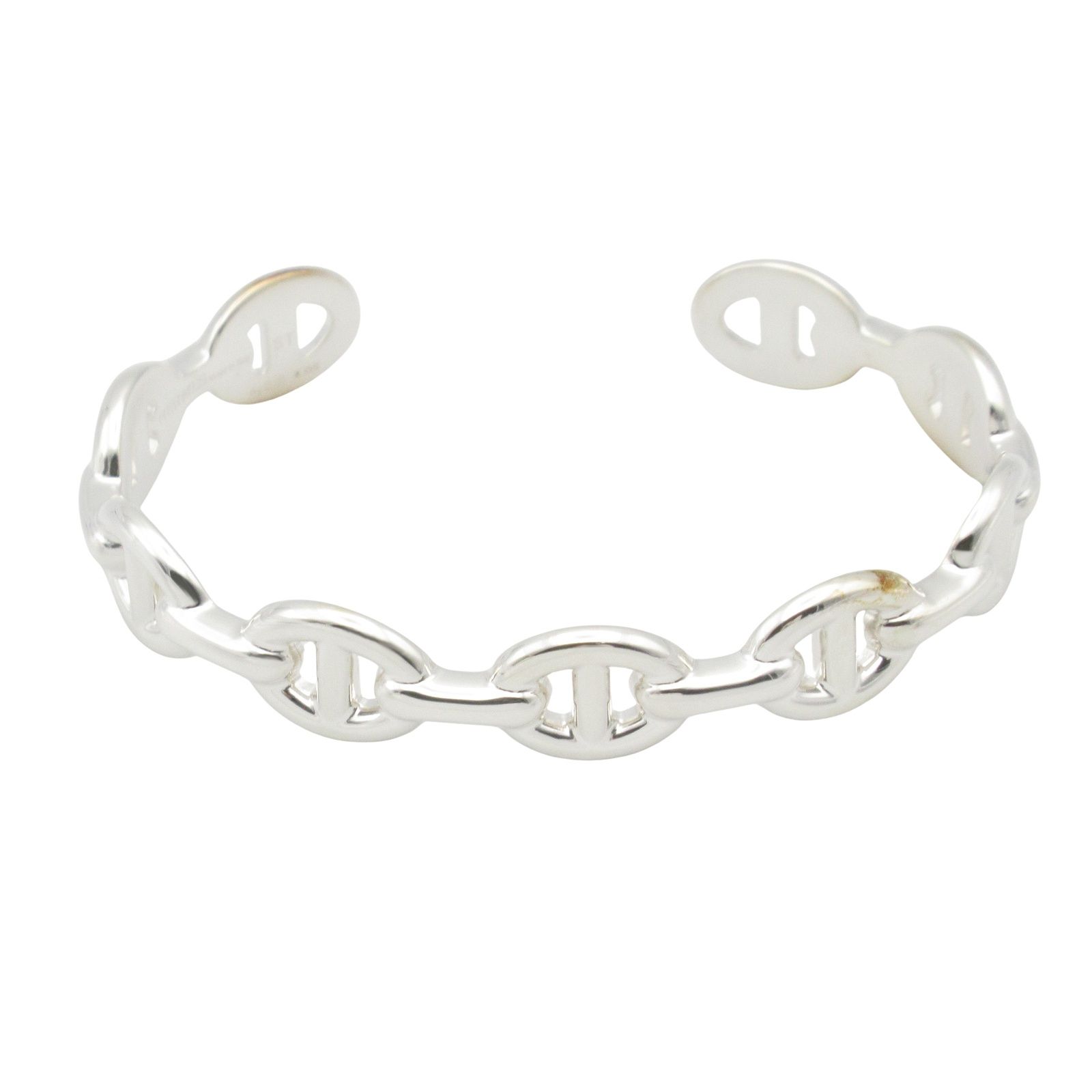 エルメス HERMES バングル シェーヌダンクル アンシェネ 腕回15.5㎝ シルバー925 ユニセックス A